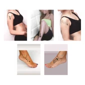 Kelebek ve Uçan Kuşlar Hint Kınası ile Geçici Dövme Yapma Seti thumbnail 2