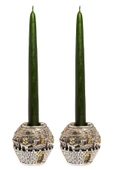 Yeşil 2'li Şamdan Mum - 1