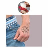 Helm Of Awe Viking Sembolü  Tattoo Geçici Dövme Şablonları Kına Kalıpları thumbnail 2