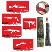 Silah Desen Serisi Hint Kınası ile Geçici Dövme Yapma Seti thumbnail 1