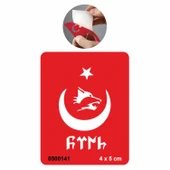Asil Kan Göktürkçe Bozkurt Tattoo Geçici Dövme Şablonları Kına Kalıpları - 1