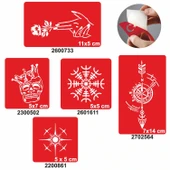 Kaşif Desenleri Set Geçici Dövme Kına Şablonu - 1