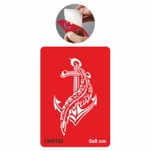 Deniz Tutkusu Çapa  Tattoo Geçici Dövme Şablonları Kına Kalıpları thumbnail 1