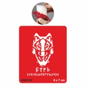 Bozkurt Türk Tattoo Geçici Dövme Şablonları Kına Kalıpları thumbnail 1