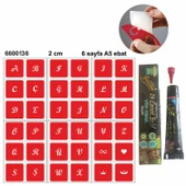 Kare Harfler Hint Kınası ile Geçici Dövme Yapma Seti - 1