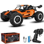 1:16 Off Road Şarjlı RC Uzaktan kumandalı TURUNCU Arazi Aracı 5 Kanallı Tek Bataryalı 20 Km/s Hızında Hediyelik Oyuncak - 1