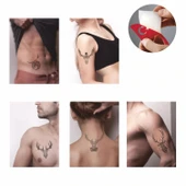 Geyik Desenleri Hint Kınası ile Geçici Dövme Yapma Seti - 2