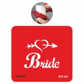 Kalpli Gelin Yazısı  Tattoo Geçici Dövme Şablonları Kına Kalıpları - 1