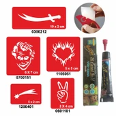 Kılıç Joker desenleri Hint Kınası ile Geçici Dövme Yapma Seti thumbnail 1