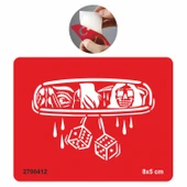 Dikiz Aynası Azrail Zar  Tattoo Geçici Dövme Şablonları Kına Kalıpları thumbnail 1