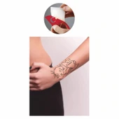 Kahve Ve Köpek Tattoo Geçici Dövme Şablonları Kına Kalıpları thumbnail 2