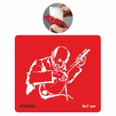 Saz Sanatçısı Tattoo Geçici Dövme Şablonları Kına Kalıpları thumbnail 1