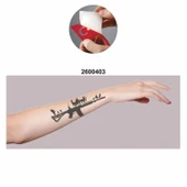 Keleş Silah ve Yaşam Geçici Dövme Tattoo Geçici Dövme Şablonları Kına Kalıpları thumbnail 2