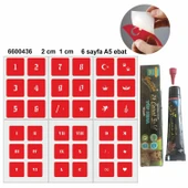 Latin ve Roma rakamları Hint Kınası ile Geçici Dövme Yapma Seti - 1