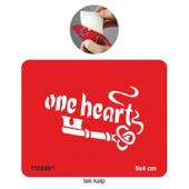 Tek Kalp Tattoo Geçici Dövme Şablonları Kına Kalıpları thumbnail 1