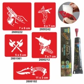 Silah Desenleri Hint Kınası ile Geçici Dövme Yapma Seti thumbnail 1