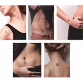 Alfabe Gotik Harfler Hint Kınası ile Geçici Dövme Yapma Seti thumbnail 2