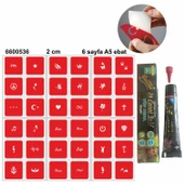 Minimal Desenler Hint Kınası ile Geçici Dövme Yapma Seti thumbnail 1