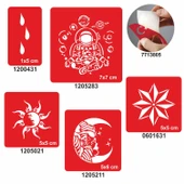 Öte Alemler 5 li Set Geçici Dövme Kına Şablonu - 1