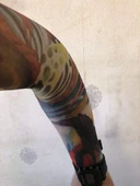 Çift Kol Giyilebilir Dövme Pençe Desenler Tattoo Sleeve thumbnail 1