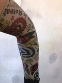 Çift Kol Giyilebilir Dövme Yazılı Desenler Tattoo Sleeve thumbnail 1
