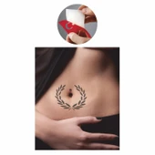 Bizans Zeytin Dalı Taç  Tattoo Geçici Dövme Şablonları Kına Kalıpları thumbnail 2