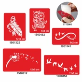 Tüy Gibi Hafif 5 li Set Geçici Dövme Kına Şablonu thumbnail 1