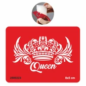 Kraliçe tacı Tattoo Geçici Dövme Şablonları Kına Kalıpları thumbnail 1