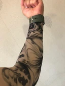 Giyilebilir Çorap Dövme Alev Dövmesi Çift Kol - 1