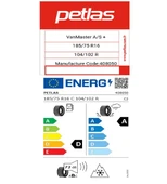 Petlas 185/75 R16 C TL 104/102R 8PR VANMASTER + A/S Kamyonet Dört Mevsim Lastiği (Üretim Tarihi:2025) - 2