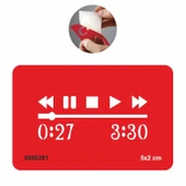 Müzik Play Stop  Tattoo Geçici Dövme Şablonları Kına Kalıpları thumbnail 1