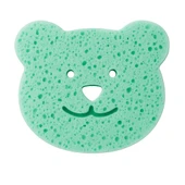 Bebedor Sevimli Ayıcık Figürlü Yumuşak Selülozik Bebek Banyo Süngeri Yeşil - 1