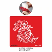 Geçmişe Saygı Saat  Tattoo Geçici Dövme Şablonları Kına Kalıpları thumbnail 1