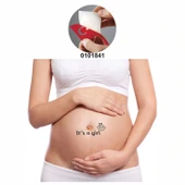 Bebek Partisi Kız Çocuğu  Tattoo Geçici Dövme Şablonları Kına Kalıpları thumbnail 2