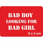 Bad Boy Looking For Bad Girl Tattoo Geçici Dövme Şablonları Kına Kalıpları thumbnail 1