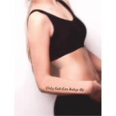 Beni Sadece Tanrı Yargılar Tattoo Geçici Dövme Şablonları Kına Kalıpları thumbnail 2