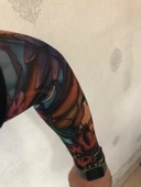 Giyilebilir Dövme Ejderha Dövmesi Çift Kol thumbnail 1