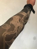 Çift Kol Giyilebilir Dövme Siyah Güllü Desenler thumbnail 1