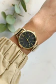 Tirol Siyah Kadran Gold Kordon Kadın Kol Saati thumbnail 1