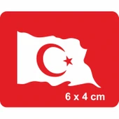 Dalgalanan Türk Bayrağı Tattoo Geçici Dövme Şablonları Kına Kalıpları thumbnail 1