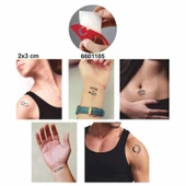 Minimal Desenler 30 Adet Minik desen Geçici Dövme Şablonu thumbnail 2