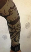Çift Kol Giyilebilir Dövme İskeletli Desenler Tattoo Sleeve thumbnail 1