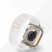 Apple Watch Uyumlu 44 45 46mm Utra 49mm Fabric Spor Yumuşak Kumaş Kordon Seri 2 3 4 5 6 Se 7 8 9 10  Beyaz thumbnail 4