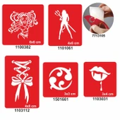 Güçlü Yaradılış 5 li Set Geçici Dövme Kına Şablonu - 1