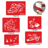 Sarmaş Dolaş Desenler 5 li Set Geçici Dövme Kına Şablonu thumbnail 1