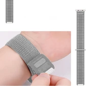 Apple Watch Uyumlu 44 45 46mm Utra 49mm Fabric Spor Yumuşak Kumaş Kordon Seri 2 3 4 5 6 Se 7 8 9 10  Gri thumbnail 5