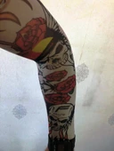 Çift Kol Giyilebilir Dövme İskeletor Desenler Tattoo Sleeve thumbnail 1