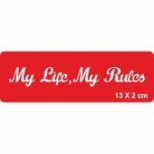Benim Hayatım Benim Kurallarım Tattoo Geçici Dövme Şablonları Kına Kalıpları thumbnail 1