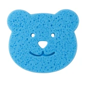 Bebedor Sevimli Ayıcık Figürlü Yumuşak Selülozik Bebek Banyo Süngeri Mavi - 1