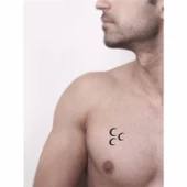 Üç Hilal Tattoo Geçici Dövme Şablonları Kına Kalıpları thumbnail 2